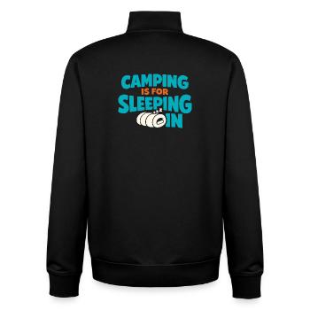 Camping Schlafen Sie In Keinem - Unisex Organic Zip Sweatshirt von Stanley/Stella - Schwarz - Hinten - AI Model Male 185 light (185cm)