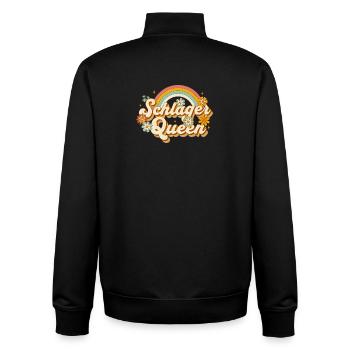 Schlager Queen 70s Party - Unisex Organic Zip Sweatshirt by Stanley/Stella - black - Back - AI Model Male 185 light (185cm)
