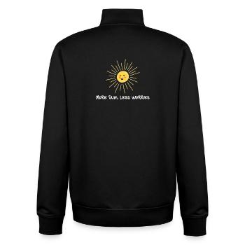 More sun, less worries – Summer Good mood - Unisex Organic Zip Sweatshirt by Stanley/Stella - black - Back - AI Model Male 185 light (185cm)