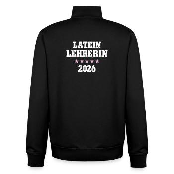 Latin Teacher 2026 Occupation Study Latin Teacher Training - Unisex Organic Zip Sweatshirt by Stanley/Stella - black - Back - AI Model Male 185 light (185cm)
