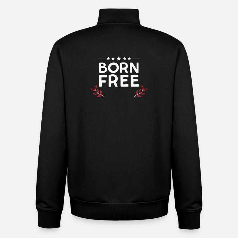 Born Free - Unisex Organic Zip Sweatshirt von Stanley/Stella - Schwarz