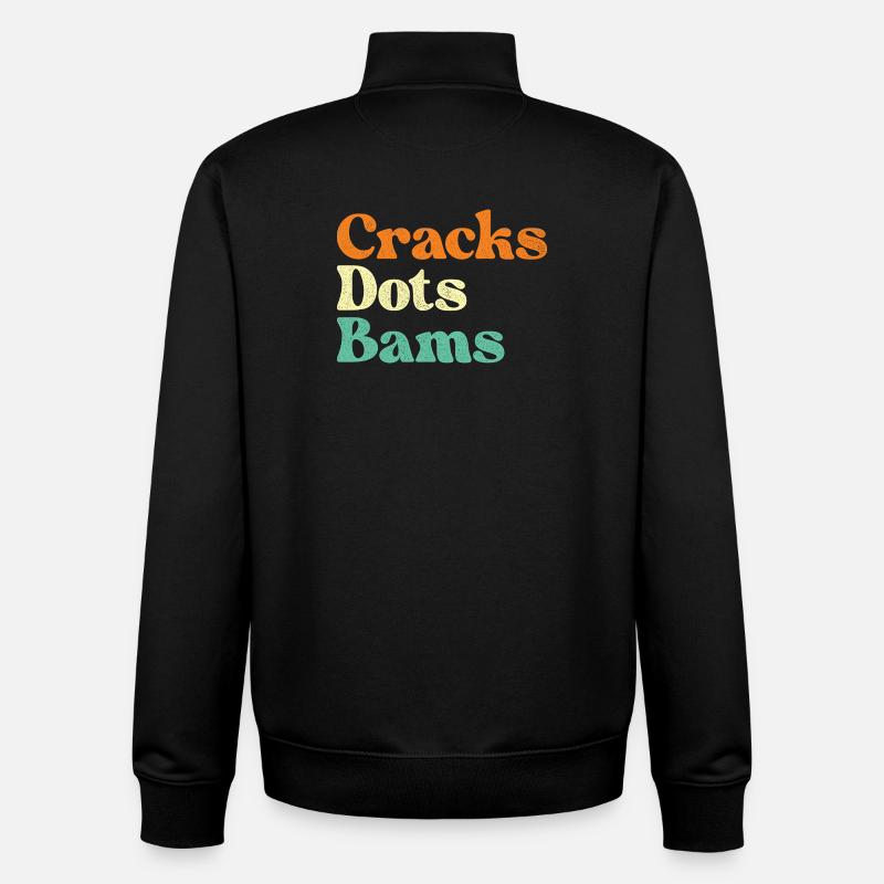 Cracks Dots Bams Mahjong Tiles Lover - Unisex Organic Zip Sweatshirt by Stanley/Stella - black