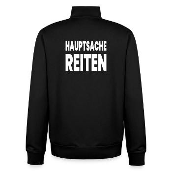 Chevaucher - Sweat zippé unisexe en coton bio Stanley/Stella - noir - Dos - AI Model Male 185 light (185cm)