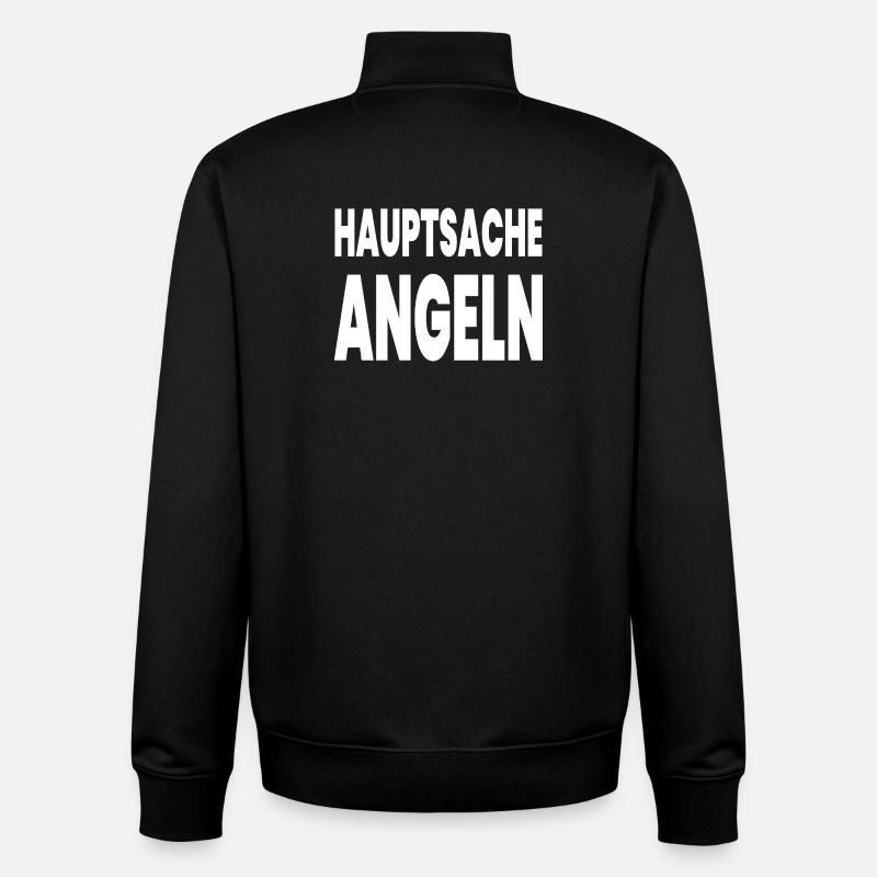Angling - Unisex Organic Zip Sweatshirt by Stanley/Stella - black