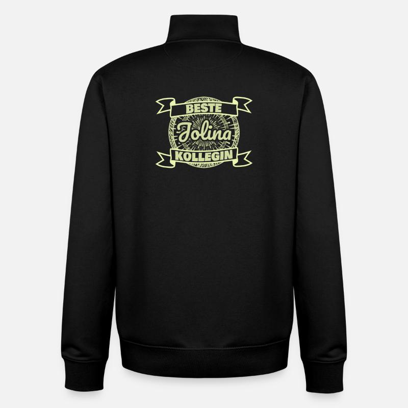 Jolina en tant que collègue - Sweat zippé unisexe en coton bio Stanley/Stella - noir