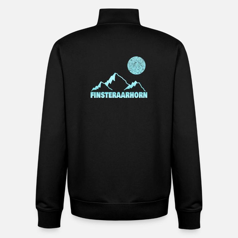 Alpinisme Finsteraarhorn - Sweat zippé unisexe en coton bio Stanley/Stella - noir