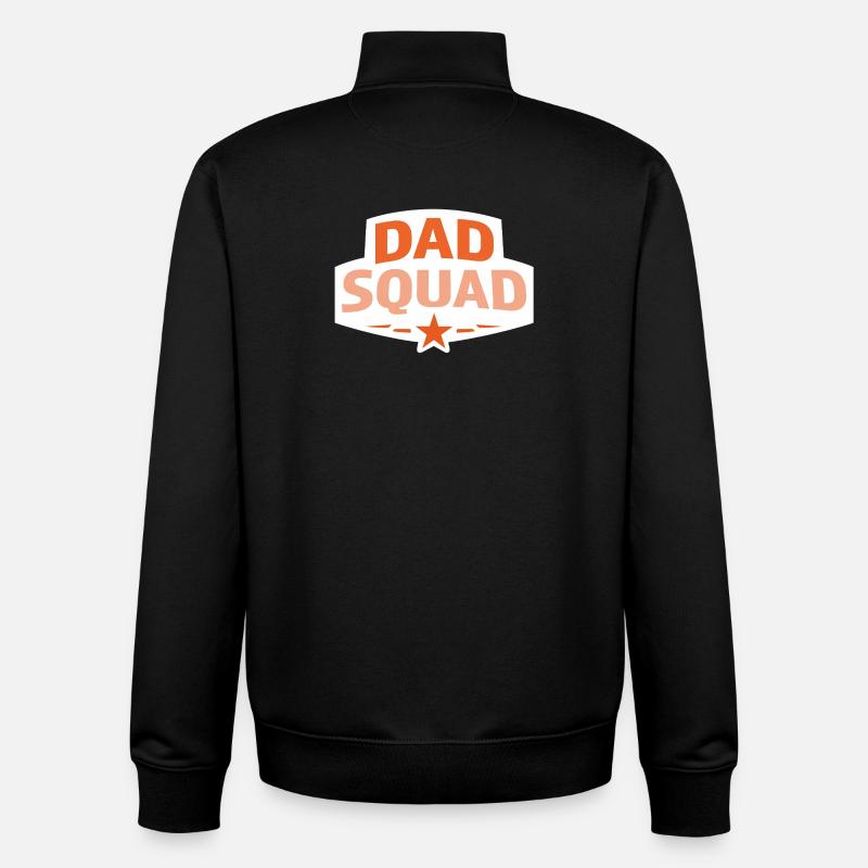 Dad squad  - Unisex Organic Zip Sweatshirt by Stanley/Stella - black