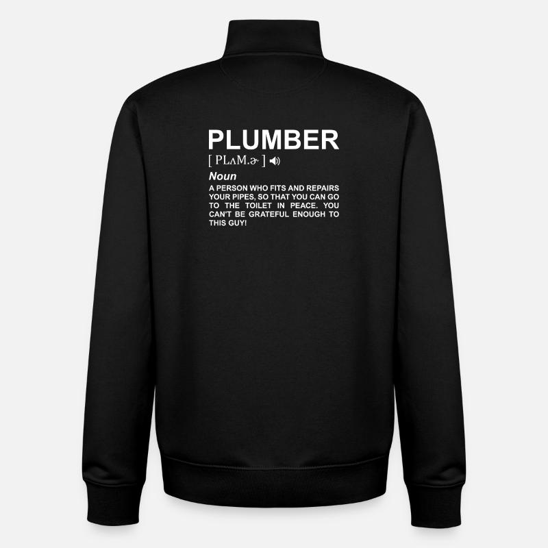 Klempner Definition - Unisex Organic Zip Sweatshirt von Stanley/Stella - Schwarz