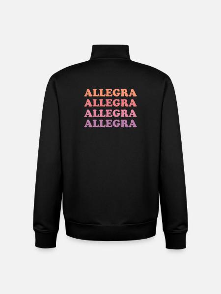 Allegra as a given name - Unisex Organic Zip Sweatshirt by Stanley/Stella - black