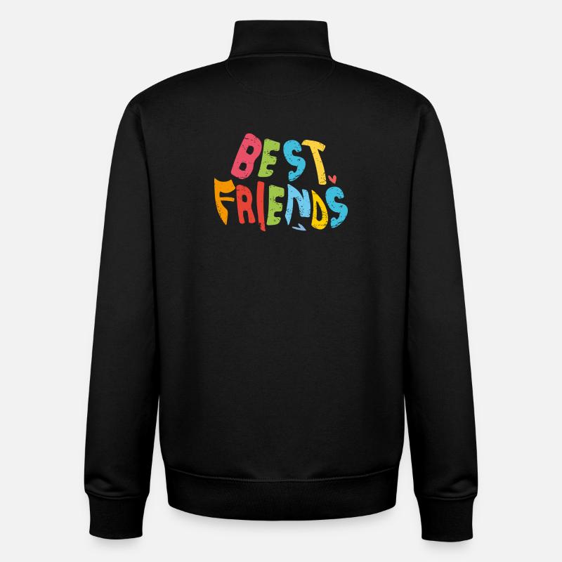 Beste Freunde - Unisex Organic Zip Sweatshirt von Stanley/Stella - Schwarz