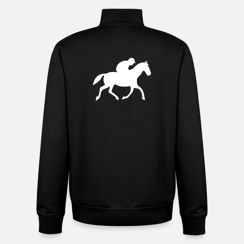 Pferde - Unisex Organic Zip Sweatshirt von Stanley/Stella - Schwarz