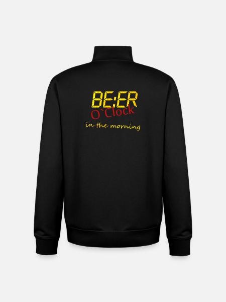 Beer O’Clock Morning - Unisex Organic Zip Sweatshirt von Stanley/Stella - Schwarz