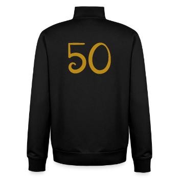 50 - Sweat zippé unisexe en coton bio Stanley/Stella - noir - Dos - AI Model Male 185 light (185cm)