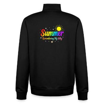 Summer Remembering My Why - Unisex Organic Zip Sweatshirt by Stanley/Stella - black - Back - AI Model Male 185 light (185cm)