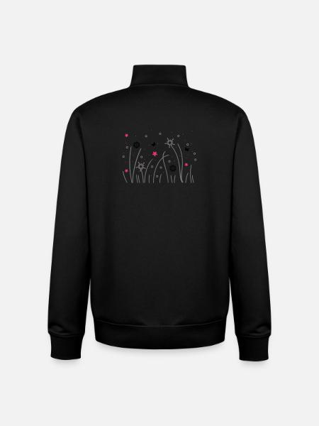 grashalme - Unisex Organic Zip Sweatshirt by Stanley/Stella - black