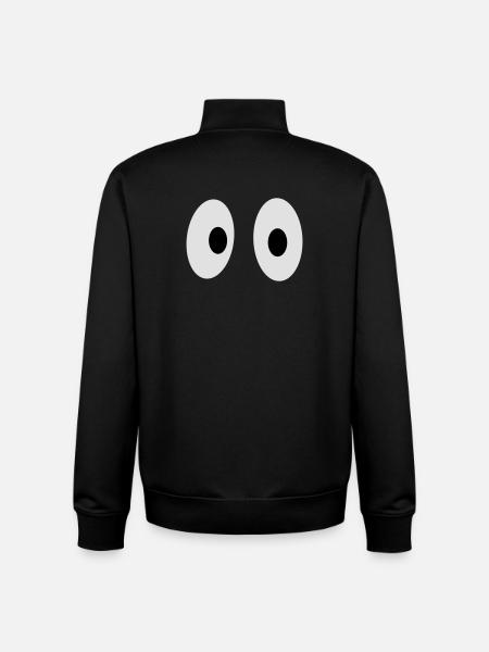 Lustige Augen - Unisex Organic Zip Sweatshirt von Stanley/Stella - Schwarz