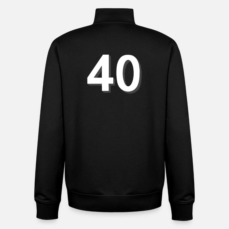 40 hell, feiern - Unisex Organic Zip Sweatshirt von Stanley/Stella - Schwarz