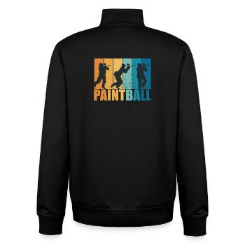 Paintball Paintballer Gotcha Vintage Cadeau - Sweat zippé unisexe en coton bio Stanley/Stella - noir - Dos - AI Model Male 185 light (185cm)