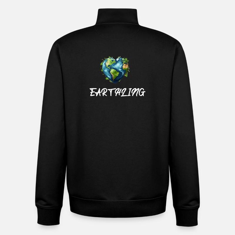 Earthling Weltbürger - Unisex Organic Zip Sweatshirt von Stanley/Stella - Schwarz