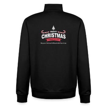 Merry Christmas - Unisex Organic Zip Sweatshirt by Stanley/Stella - black - Back - AI Model Male 185 light (185cm)