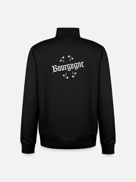 BOURGOGNE Burgundy - Unisex Organic Zip Sweatshirt by Stanley/Stella - black