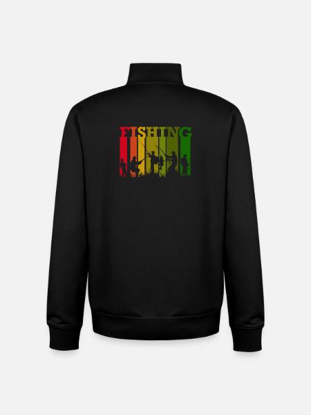 Fishing - Unisex Organic Zip Sweatshirt by Stanley/Stella - black