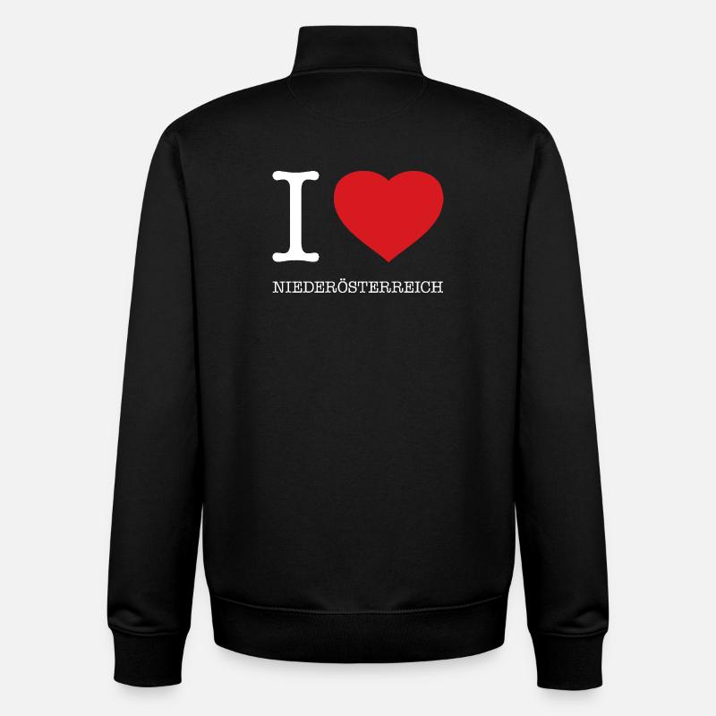 I love Lower Austria - Unisex Organic Zip Sweatshirt by Stanley/Stella - black