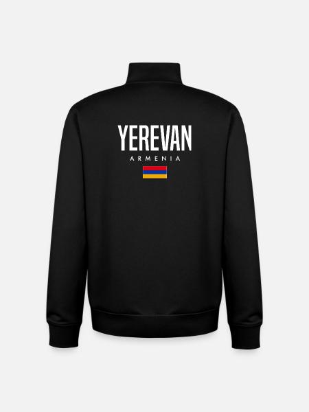 Yerevan, Armenia - Unisex Organic Zip Sweatshirt by Stanley/Stella - black