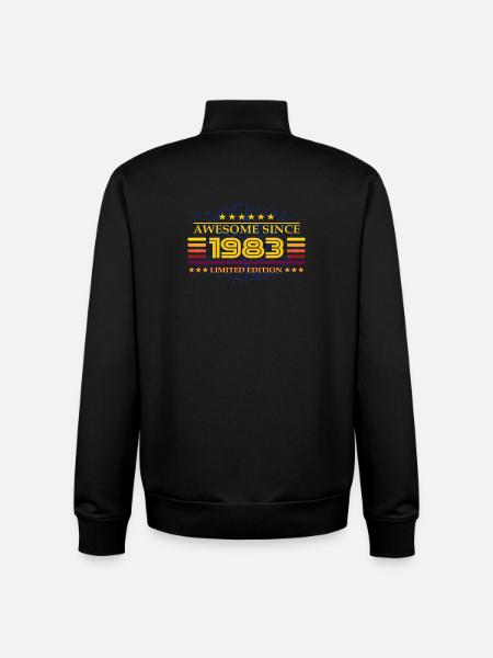 Awesome since 1983 Limited Edition - Unisex Organic Zip Sweatshirt by Stanley/Stella - black