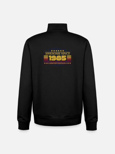 Awesome since 1985 Limited Edition - Unisex Organic Zip Sweatshirt by Stanley/Stella - black