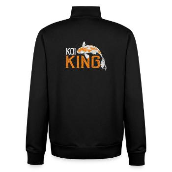 Koi King Bold Pond Owner Aquatic Hobby Master - Unisex Organic Zip Sweatshirt von Stanley/Stella - Schwarz - Hinten - AI Model Male 185 light (185cm)