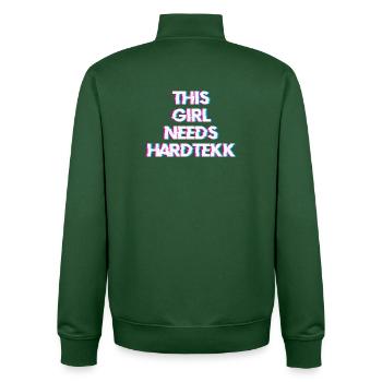 Hardtekk Tekk - Sweat zippé unisexe en coton bio Stanley/Stella - vert bouteille - Dos - AI Model Male 185 dark (185cm)