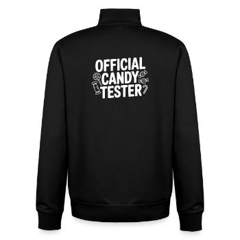 Official Candy Tester - Unisex Organic Zip Sweatshirt by Stanley/Stella - black - Back - AI Model Male 185 light (185cm)