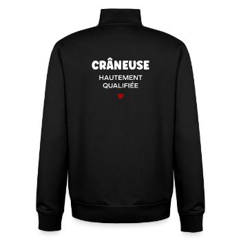 Crane - Unisex Organic Zip Sweatshirt von Stanley/Stella - Schwarz - Hinten - AI Model Male 185 light (185cm)