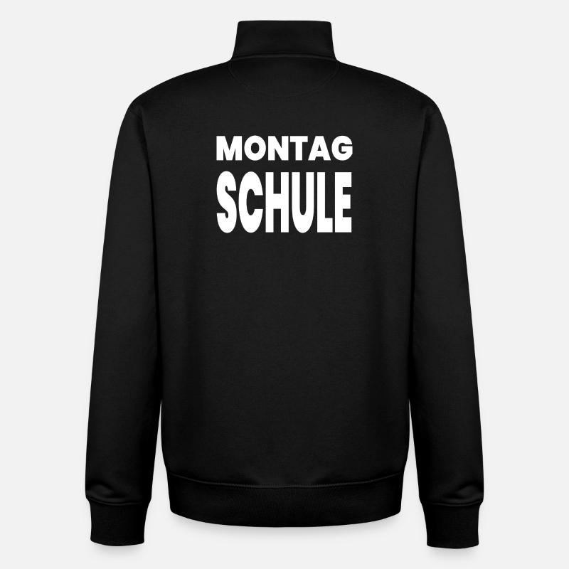 Schule - Unisex Organic Zip Sweatshirt von Stanley/Stella - Schwarz