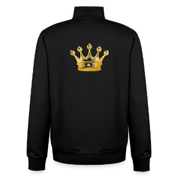 Gold Crown Silhouette - Unisex Organic Zip Sweatshirt by Stanley/Stella - black - Back - AI Model Male 185 light (185cm)
