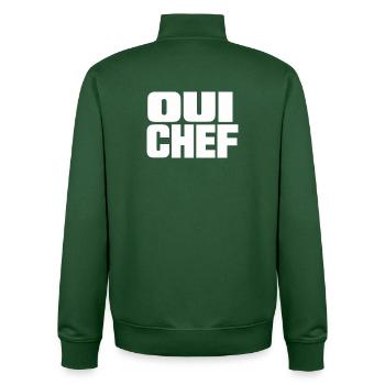 Qui Chef - Unisex Organic Zip Sweatshirt by Stanley/Stella - bottle green - Back - AI Model Male 185 dark (185cm)