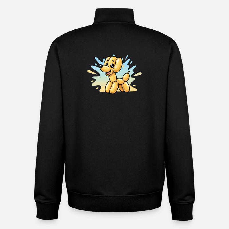 Chien ballon au soleil - Sweat zippé unisexe en coton bio Stanley/Stella - noir