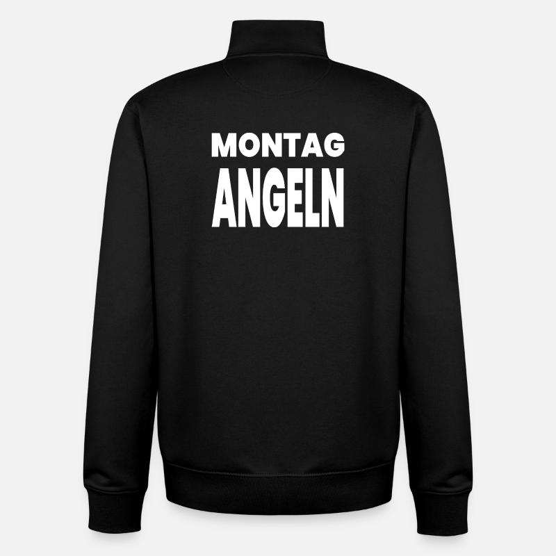 Pêche - Sweat zippé unisexe en coton bio Stanley/Stella - noir