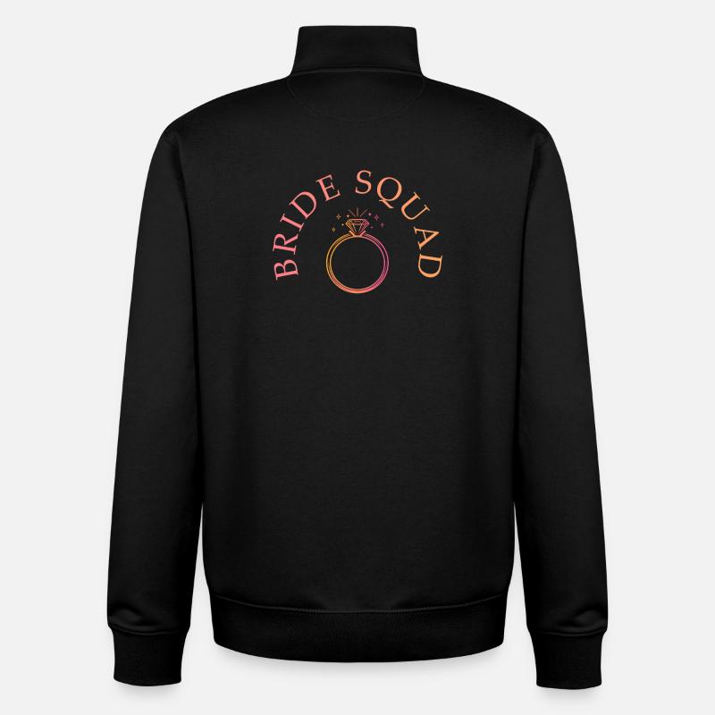 Bride Squad - Bague - Personnalisable - Sweat zippé unisexe en coton bio Stanley/Stella - noir