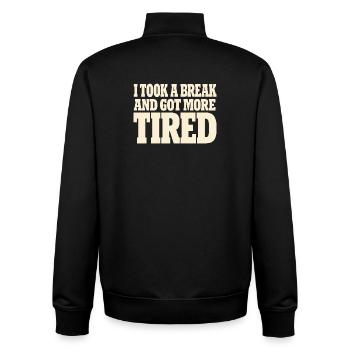 Ausgebrannter Millennial, Müder Erwachsener, - Unisex Organic Zip Sweatshirt von Stanley/Stella - Schwarz - Hinten - AI Model Male 185 light (185cm)