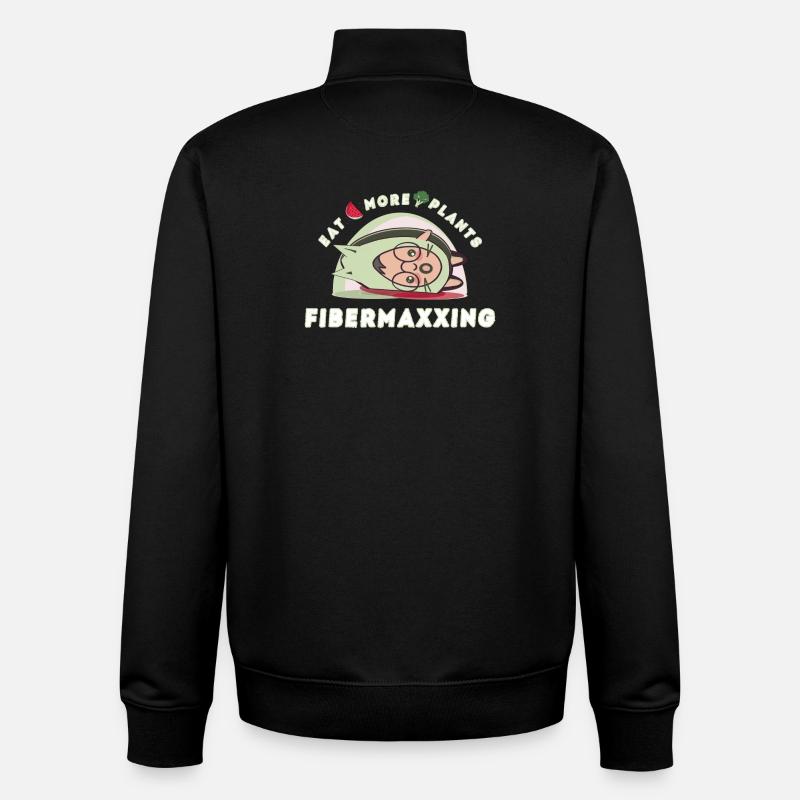 Fibermaxxing - Unisex Organic Zip Sweatshirt by Stanley/Stella - black
