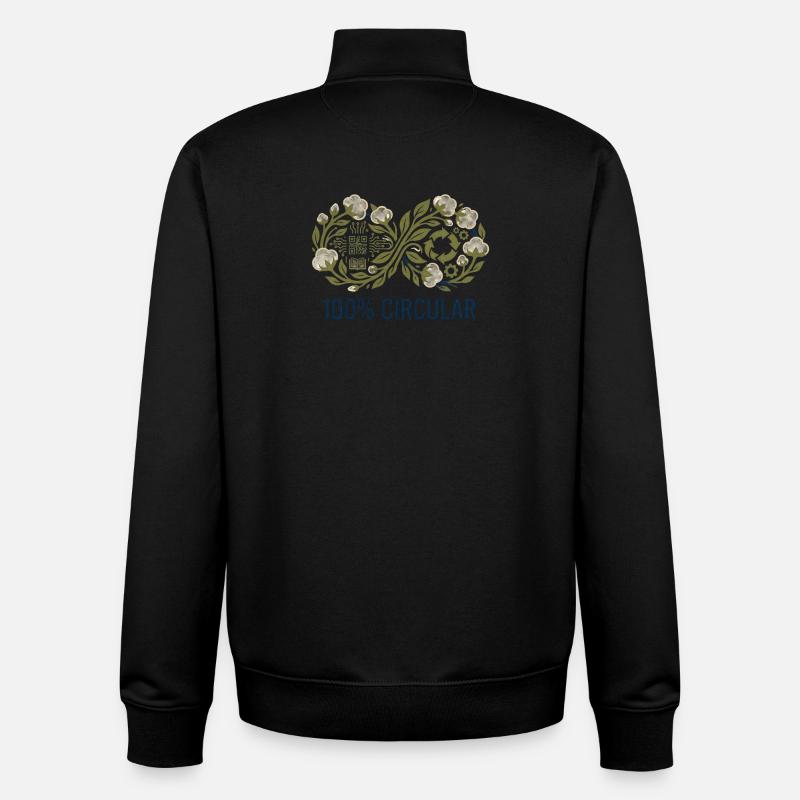 100 % circulaire - Sweat zippé unisexe en coton bio Stanley/Stella - noir