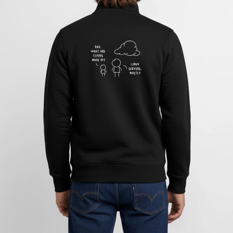 Linux Server Cloud Computing Lustiger Spruch Unisex Organic Zip Sweatshirt von Stanley/Stella