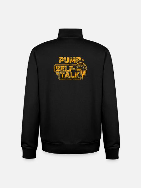 The Pump > The Self-Talk | Gym Motivation - Unisex Organic Zip Sweatshirt by Stanley/Stella - black
