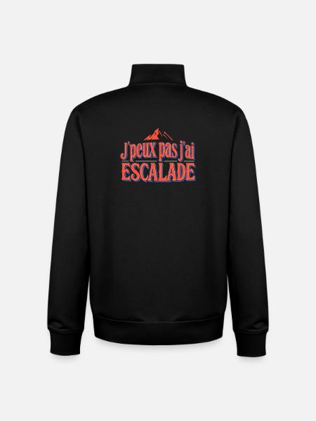J'peux pas j'ai Escalade - Sweat zippé unisexe en coton bio Stanley/Stella - noir