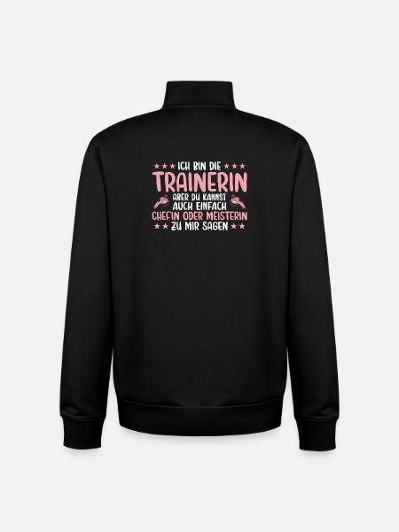Trainerin Chefin oder Meisterin Fußballtrainerin - Unisex Organic Zip Sweatshirt von Stanley/Stella - Schwarz