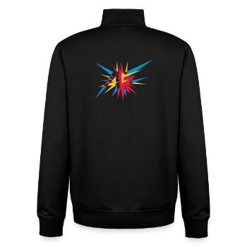 Explosion und Strahlen - Unisex Organic Zip Sweatshirt von Stanley/Stella - Schwarz - Hinten - AI Model Male 185 light (185cm)