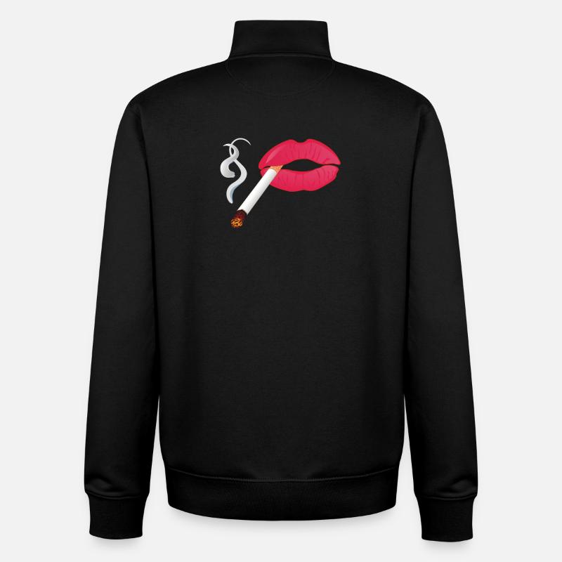 fumeur à la chaîne - Sweat zippé unisexe en coton bio Stanley/Stella - noir