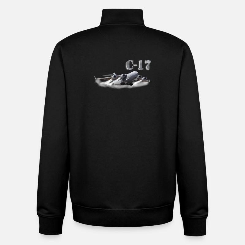 C-17 - Sweat zippé unisexe en coton bio Stanley/Stella - noir